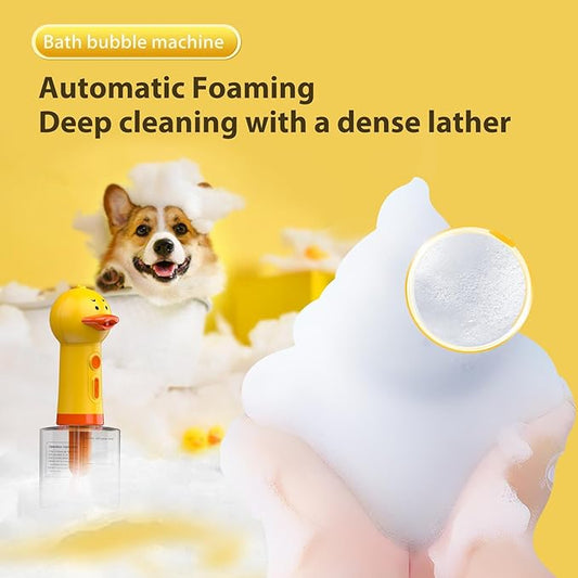 Electric Dog Shampoo Dispenser & Foam Sprayer – Automatic Dog Soap Dispenser, Rechargeable Dog Shampoo Foamer, IPX7 Waterproof Pet Bath Supplies for Dogs, Cats & Puppies