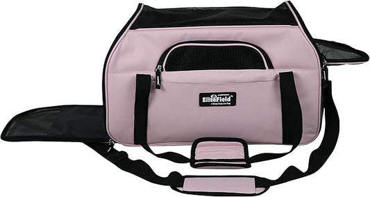 EliteField Soft Pet Carrier (3 Year Warranty, Airline Approved) Soft Sided Dog Puppy Cat Carrier Travel Bag (X-Large: 21" L x 12" W x 13" H, Pink)