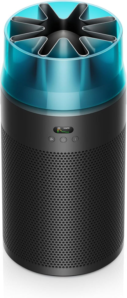 Dyson Hushjet Compact Purifier, Engineered for Powerful, Whisper-quiet, Whole-room Air Purification, Homes with Pets, Allergies, Fully-sealed filtration, 5-year no change filter (Black/Teal)