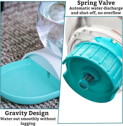 Hamiledyi Automatic Water Dispenser for Cats and Dogs - 2.8 Liter Gravity Pet Water Station, Spill-Proof Spherical Waterer for Puppies, Kittens and Rabbits
