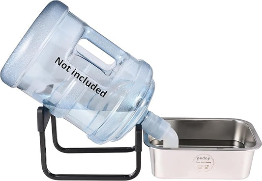 PEDAY Automatic Dog Waterer for Large & X-Large Dogs, Human Grade 18/8 Stainless Steel, Water Bottle Not Included