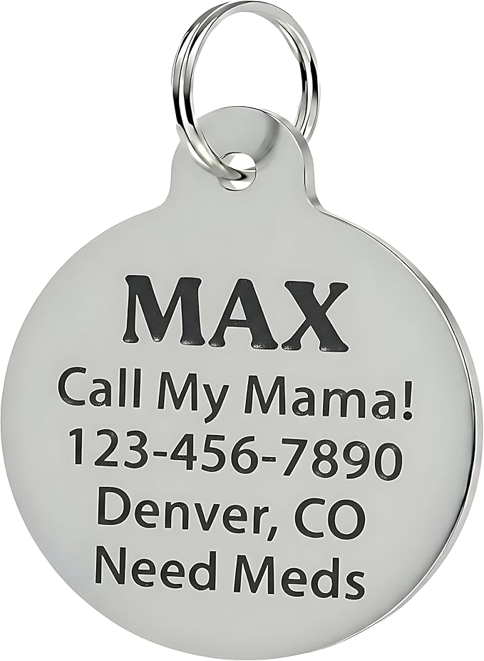 Bad Tags Personalized Dog and Cat ID Tags in 25+ Designs and 2 Sizes - 5 Lines of Custom Engraved Text - Funny Cute Personalized Pet Tags (Weird Dog Club, Small (1 inch))