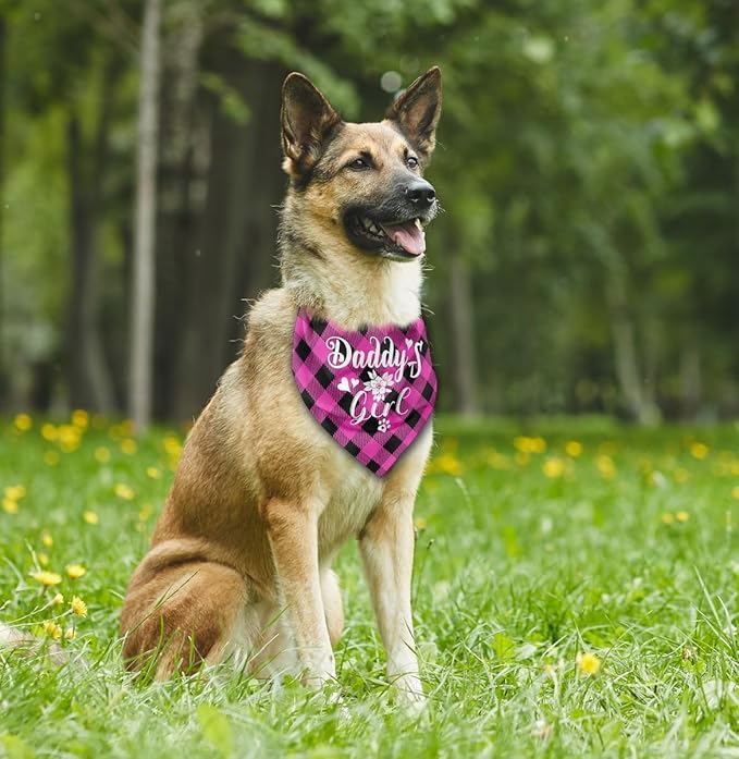 Dog Bandana, My Dad is My Hero, Dogs Scarf Classical Printing, Dogs Scarf Accessories, Doggy Kerchief Pet Kerchief, Christmas Birthday Thanksgiving Doggy Gift D01
