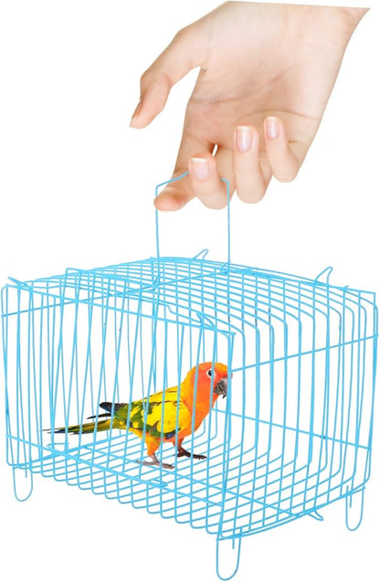 Portable Metal Bird Carrier Cage Travel Cage for Birds Lightweight Convenient Design for Parrots Cockatiels Pets Secure Stylish Habitat for Travel