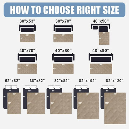 Smiry Waterproof Dog Bed Cover Blanket 40x80, Soft Reversible Pet Blanket, Washable Leakproof Cats Dogs Couch Cover for Sofa, Couch, Furniture, Taupe/Taupe