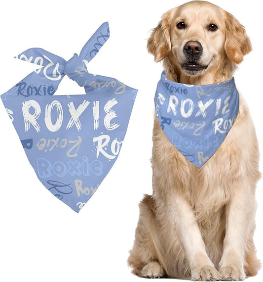 Custom Pet Scarf Personalized Dog Bandana with Name Personalized Add Your Text Bibs Triangle Head Scarfs Gift for Small Medium Large Dogs Cats Baby Puppy Pets Accessories