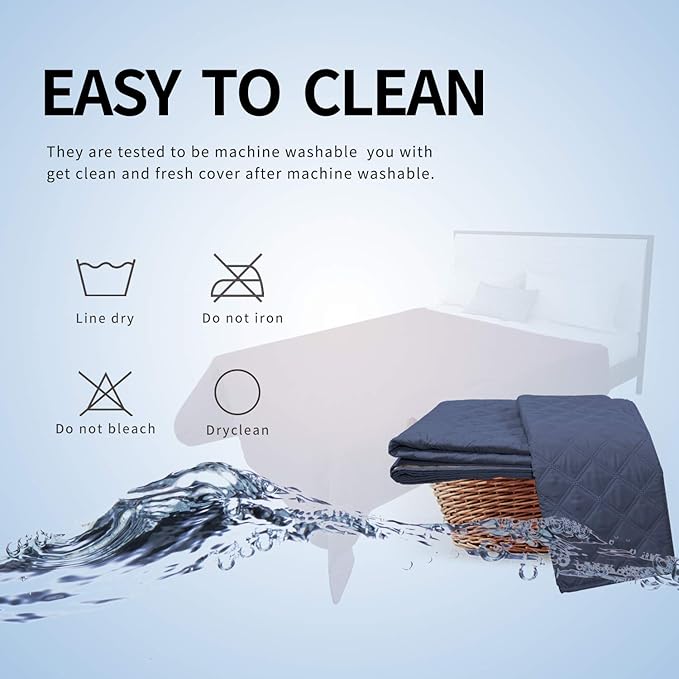 Easy-Going 100% Waterproof Dog Bed Cover, Non-Slip Pet Blanket for Furniture, Washable Couch Cover, Repleasement Sofa Cover (96x82 in,Navy)