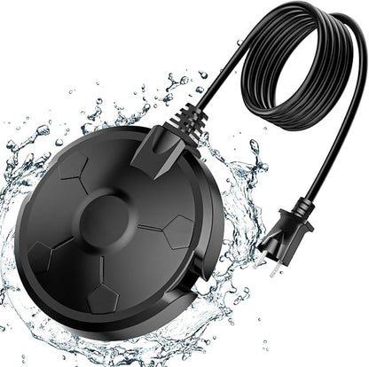 Daoeny Bird Bath Heater, 120W Bird Bath Heaters for Outdoors in Winter, Birdbath Water Heater Full-Covered Aluminum, Heated Bird Bath Pond Deicer Thermostatically Control for Patio Yard Farm (Black)