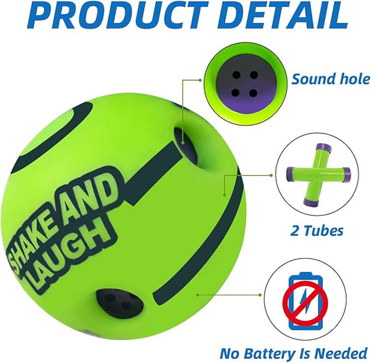 Dog Toys Ball, Interactive Dog Ball, Shaking with Gibbering Sound, for Training & Herding, L, 3.94 in (10 cm)