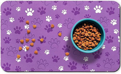 Dog Food Mat, Absorbent Water Bowl Mats Cat Pet Feeding Placemats 12 * 20 inch