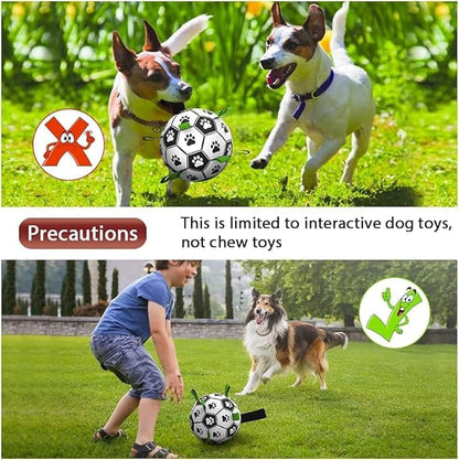 Dog Soccer Ball, Interactive Toys for Tug of War, Puppy Birthday Gifts, Tug Toy, Water Toy, Durable Balls for Small & Medium Size(8 inch-Pink)