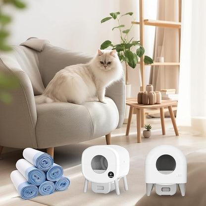 120 Count 26" x 11.8" Cat Litter Box Liners for Fsitego and Fumoi Self Cleaning Litter Box, Extra Thick Heavy Duty Cat Litter Bags Replacement, 3-4 Gallons of Capacity