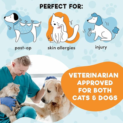 BENCMATE Inflatable Dog Cone Collar Alternative, Soft Dog Cone for Small Medium Large Dogs and Cats, Neck Recovery ECollar Donut Collar After Surgery (Large, Pink)