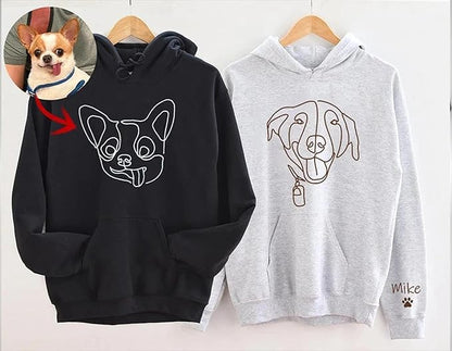 Custom Pet Sweatshirts with Photo and Name, Personalized Dog Sweatshirt, Gifts for Dog Mom, Dad