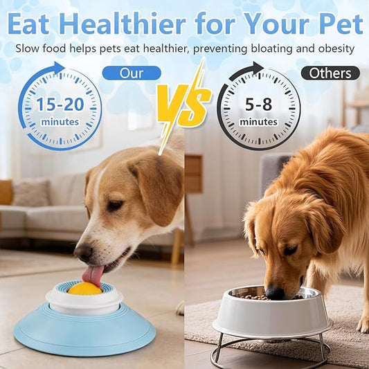 Dog Cat Licks Toys for Liquid Food, Anxieties Relief Slow Feeder Dog Lick Ball Treat Dispenser, Non-Slip Licking Bowl Enrichment Toys to Keep Them (A)