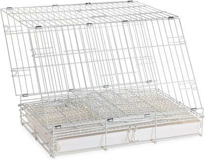 Collapsable Bird, Parrot, Dog, Bunny, Rabbit and Cat Carrier Travel Vet Carrier Cage (19" x 12" x 16"H, White)