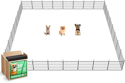 FXW MiniPaws Unleashed Dog Playpen, Expandable & Portable Design for Yard, RV Camping and Indoor Use, for Puppies and Small Dogs, 20-inch 32 Panels