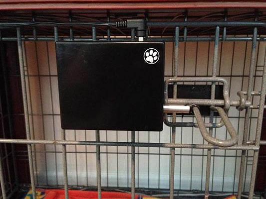 Easy Out Automated Pet Crate Opener for Single or Double Latch Crates, Activated by Remote Control or Wi-Fi Smart Plug, Model EOD1