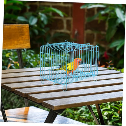 Milisten Portable Bird Carrier Travel Cage Lightweight Handheld Wire Cage for Small Birds Parrots Conures Cockatiels with Breathable Design for Outdoor Trips