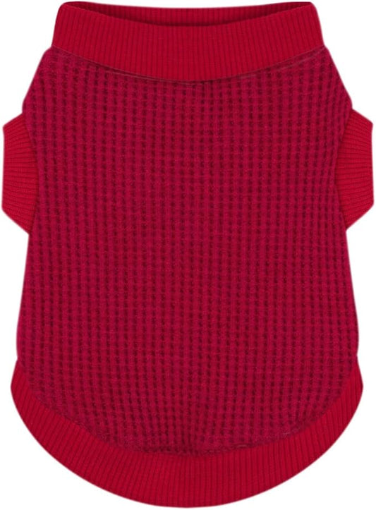 Cozy and Functional Dog Shirts for Small Puppies: Stretchable Wine Red Attire with Easy-On Design, Ideal for Chihuahuas and Yorkies - Enhance Comfort and Playfulness on Chill Days Medium
