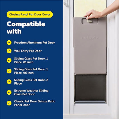 PetSafe Closing Panel Pet Door Cover - Restrict Pet Access - Durable Plastic Cover - Rust-Proof - Easy to Use - X-Large