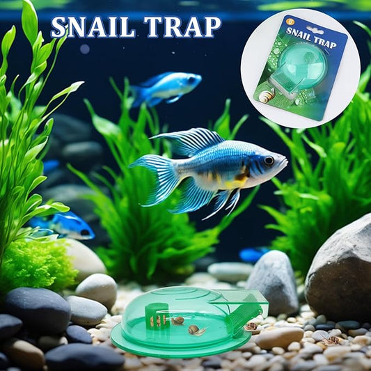 Aquarium Snail Trap, Plastic Snail Catcher for Freshwater Fish Tank Green Snail Catch Box Snail Removal Supplies Aquarium Cleaning Spare Parts Accessories
