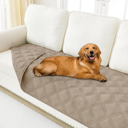 Smiry Waterproof Dog Bed Cover Blanket 40x70, Soft Reversible Pet Blanket, Washable Leakproof Cats Dogs Couch Cover for Sofa, Couch, Furniture, Taupe/Taupe
