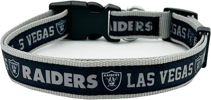 Pets First NFL Raiders Licensed PET COLLAR, Large - Heavy-Duty, Strong, and Durable Dog Collar. Available in 31 Football Teams and 4 Sizes