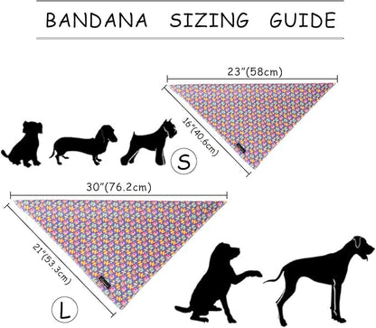 ARING PET Easter Dog Bandanas, Cute Purple Colorful Eggs Pet Bandana Scarf Triangle Bibs for Puppy Small Medium Large Boy Girl Dogs Cats-L