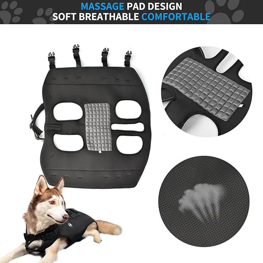 Dog Lift Harness Sling Carrier for Dogs Hind Leg Stair Support Old, Disabled, Joint Injuries, Arthritis, Large Dogs Up and Down Stairs, Cars(33-66 LBS)