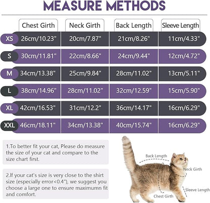 Sticky Cat Clothes Stretchy, Sphynx Hairless Sweater & Pajamas for Cats only, Soft Cat Onesie for Cats After Surgery Female Male & Hair Loss Prevention, Black L