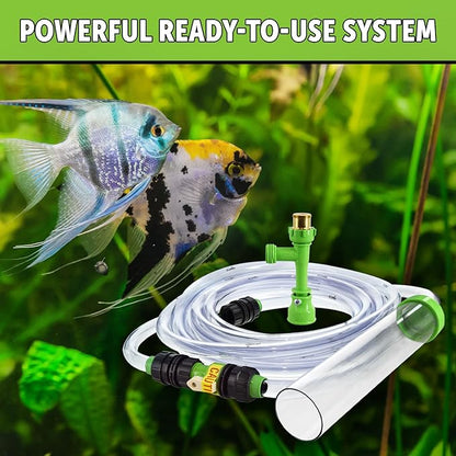 Python No Spill Clean and Fill Aquarium Maintenance System, Gravel Cleaner and Water Changer, 100 Foot