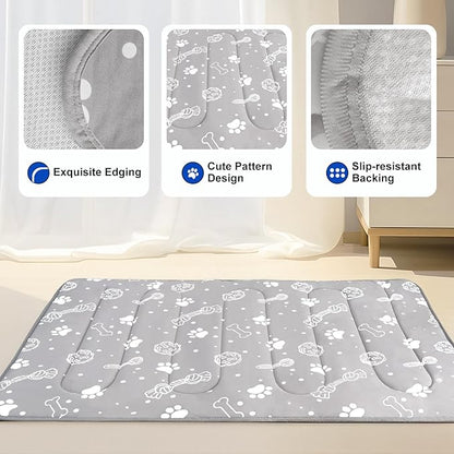 MH MYLUNE HOME Upgrade Cooling Mat for Pets,30”x20” 300g Reinforced Padding & Arc-Chill Fiber, Heat-Absorbing Color-Changing Pet Pad, Foldable Summer Bed