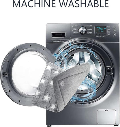 EMPSIGN Dog Crate Pad - Reversible Kennel Mat (Cool & Warm), Machine Washable, Cozy Star Pattern Sleeping Pad for Small Medium Large Dogs, All-Season Pet Bed, Suitable for 54"x37" Dog Crate, Grey
