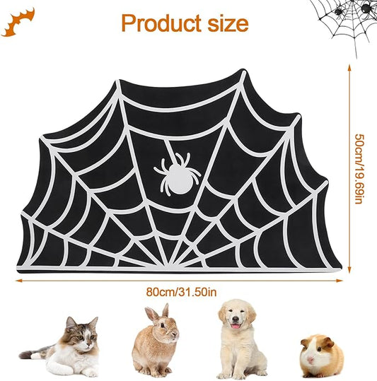 Halloween Pet Mat for Food and Water, Pet Feeding Mat for Dog Cat Bowl Absorbent Anti-Stain Non-Slip Quick Dry Easy Clean Floor Placemat, Pets Accessories Indoor (20 * 31.5 in)