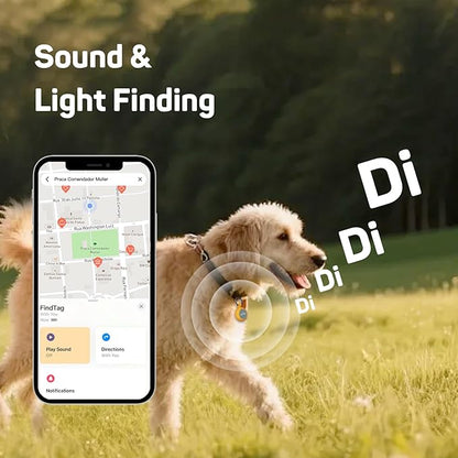 Plike Tracker for Dogs & Cats, Mini GPS Pet Tracker with Silicone Cover, with Apple Find My App (iOS Only), Real-time Positioning and Smart Alarm Pet Tracker, No Monthly Fee and Subscription