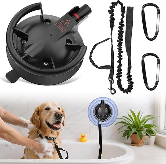 Dog Bathing Suction Cup with Tether, High Elasticity Nylon Dog Bathing Tether Leash with Powerful Suction Cup for Pet Puppy Cat Shower,Trimming, Grooming