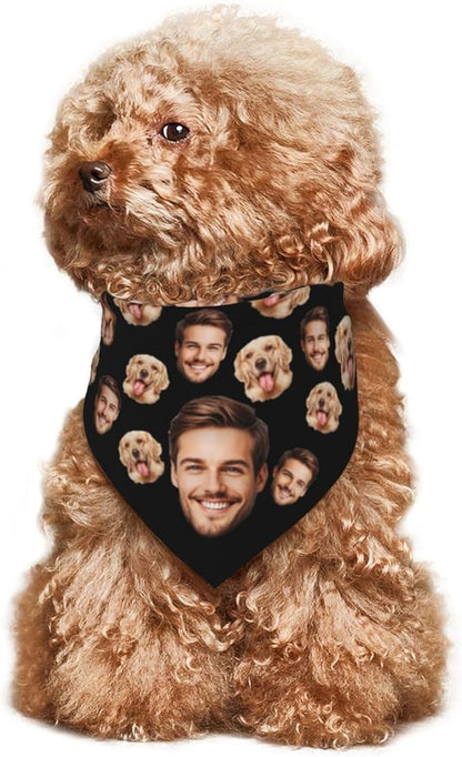 Custom Dog Bandana for Cat Dog Pet Add Your Design Personalized Neckwear Bandanas with Your Text Logo Image Customized Pet Scarf Funny Gifts Style 06
