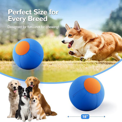 ZIDA 18" Herding Ball for Dogs and Horses - Upgraded Chew Material Dual-Layer Durable Dog Toy Agility Equipment for Australian Shepherds,Cattle,Border Collies,Small/Medieum Breeds