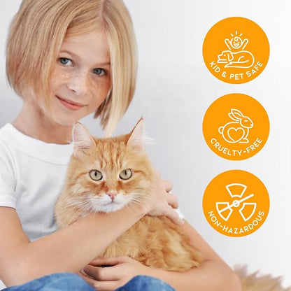 Cat Litter Deodorizer Jar (Orange Scent, 16 Oz, Pack of 1) - Cat Litter Odor Control Gel In A Jar - Cat Litter Box Pet Air Freshener - Litter Odor Eliminator to Freshen Air