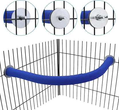 Wontee Bird Perches Bird Cage Sand Perch Stand for Budgies Parakeets Cockatiels Conures (Random Color) (90 Degrees)