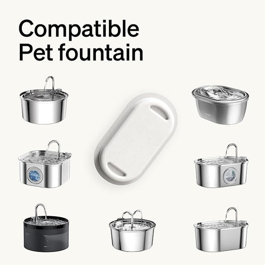 PETLIBRO 8 Packs Replacement Filters for Stainless Steel Cat Water Fountain PLWF003 & PLWF006, 4 Months Set of Replacement Filters fot Pet Water Fountain Stainless Steel