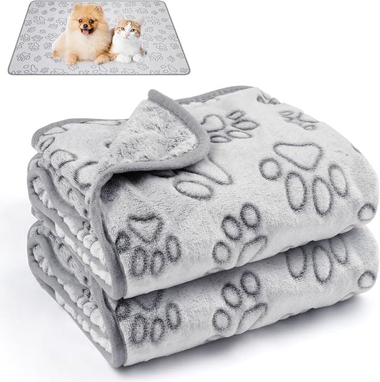Dog Blankets for Small, Medium Dogs, Puppy Blanket Washable, Dogs Essentials for Puppies, Cat (41" x 30",2)