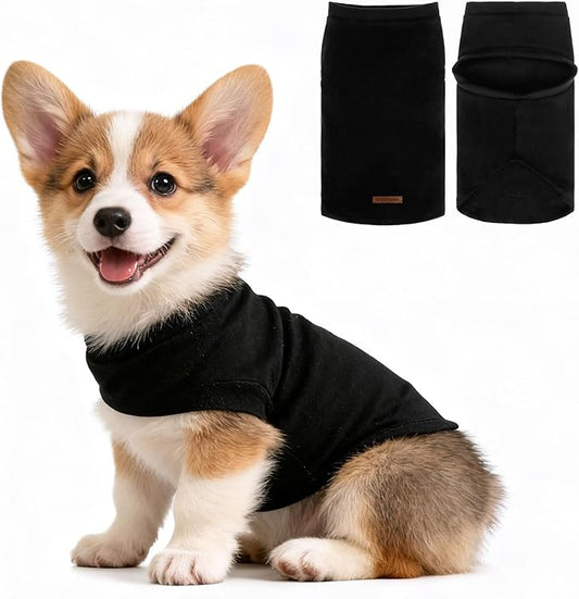 EXPAWLORER Soft Cat Sweater - Sweaters for Cats Only Warm Kitten Clothes, Fall and Winter Pet Coat Pullover Design, Fleece Sweatshirt Clothing Also for Puppy Small Dogs, Black L