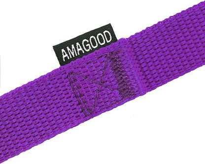AMAGOOD Dog/Puppy Obedience Recall Training Agility Lead-15 ft 20 ft 30 ft 50 ft Long Leash-for Dog Training,Tie Out,Play,Safety,Camping (15Feet x 1Inch, Purple)