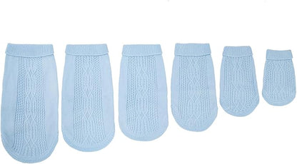 Stretchy Cat Sweater - 17 Colors & 6 Sizes | Snug Winter-Ready Knit for Boy/Girl Cats & Kittens(Blue, X-Small)