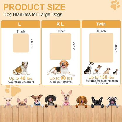 Dog Blanket, Soft Fleece Dog Blankets for Small Medium Dogs, Fluffy Flannel Pet Cat Puppy Blanket Mat Cover for Bed Couch, Cute Paw Print Throw Blanket for Dogs, Blue, 40"X30"