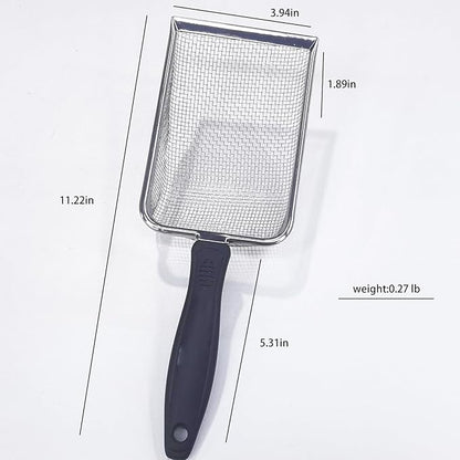 Cat Litter Scoop,Kitty Litter Scoop with Stainless Steel Mesh, 2.8mm Hole Scoop for Cat Litter,Chicken Coop Sand, Beach Sand
