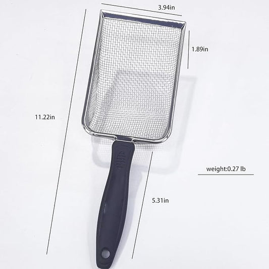 Cat Litter Scoop,Kitty Litter Scoop with Stainless Steel Mesh, 2.8mm Hole Scoop for Cat Litter,Chicken Coop Sand, Beach Sand