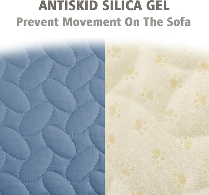 Ameritex Waterproof Pet Bed Cover Anti-Slip Dog Bed Blanket for Sofa and Furniture Waterproof New Pattern Design (Lightblue, 30x53 Inch (Pack of 1))